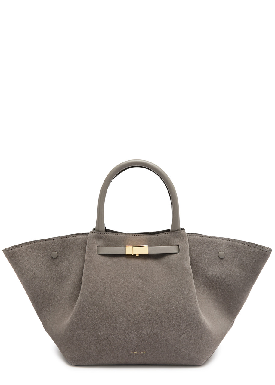 Demellier New York Midi Suede Tote - Grey - One Size