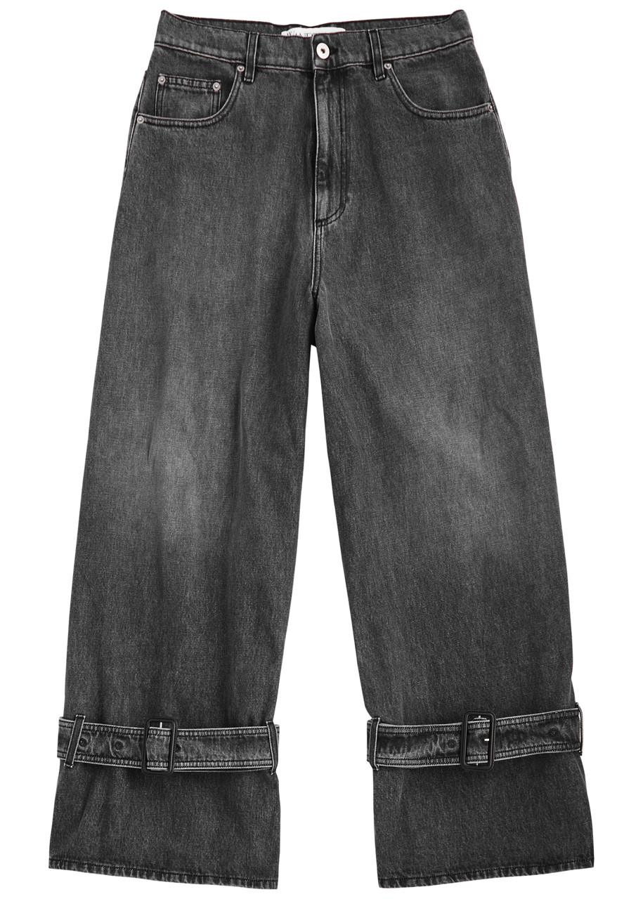 Jw Anderson Jeans Mit Schnallenbündchen In Grey