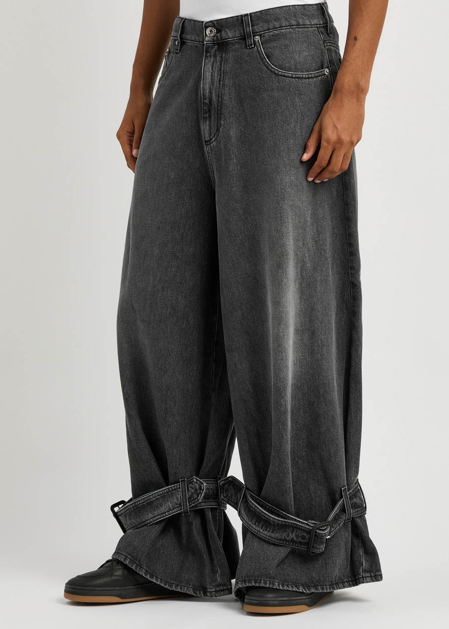 Jw Anderson Jeans Mit Schnallenbündchen In Grey