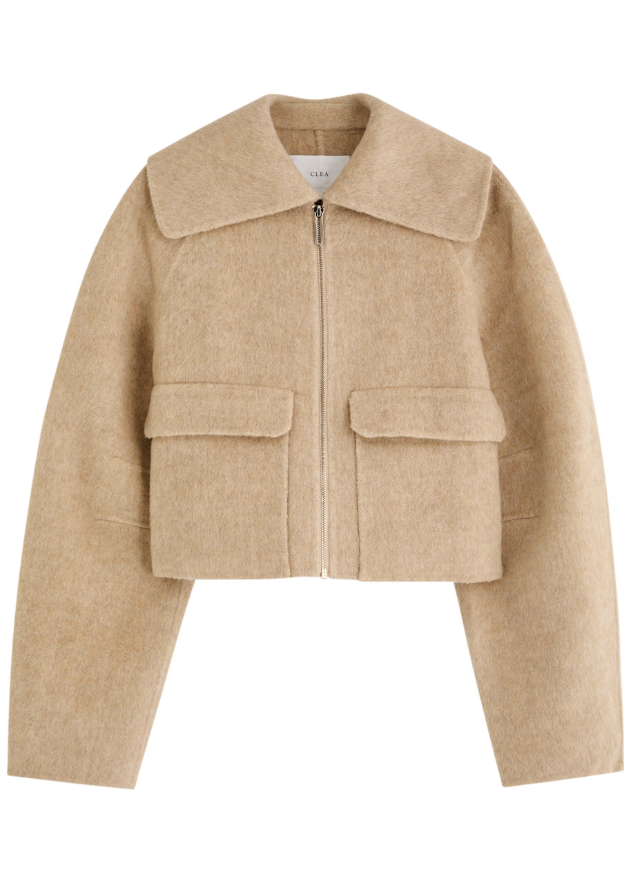 Clea Alto Wool-blend Jacket - Beige - L (UK14 / L)
