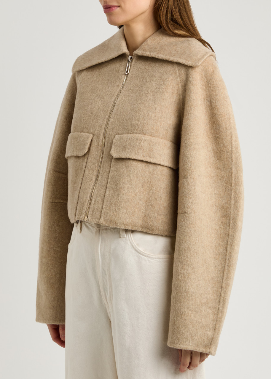  Clea Alto Wool-blend Jacket - Beige - M (uk12 / M) 