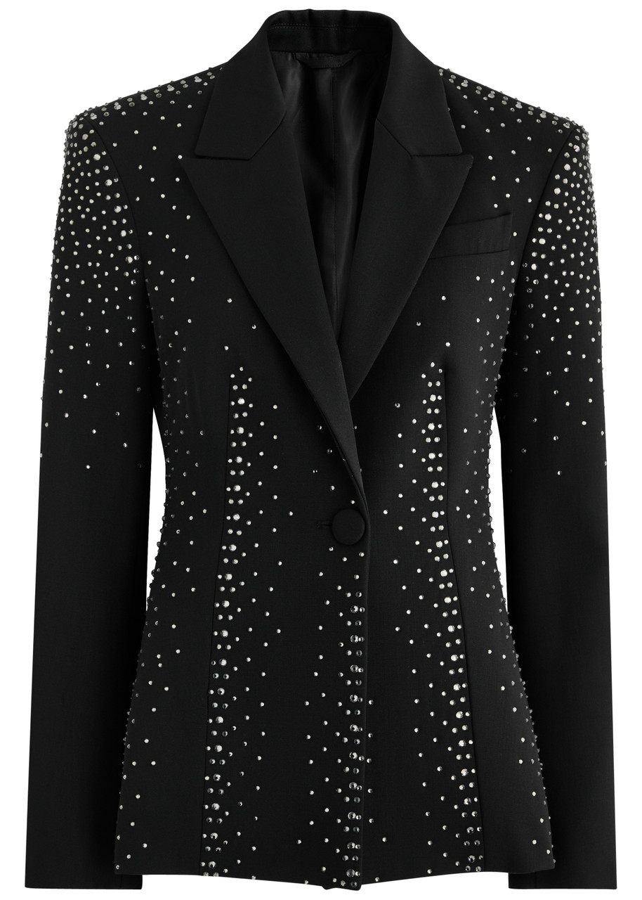 Attico Blazer In Black Wool In Black