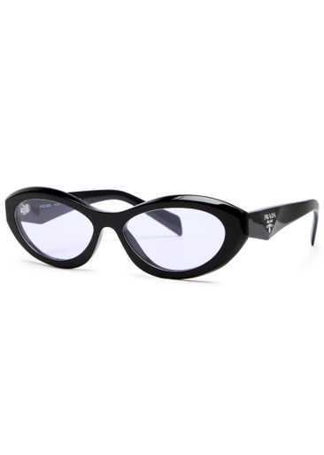 PRADA Oval-frame sunglasses | Harvey Nichols