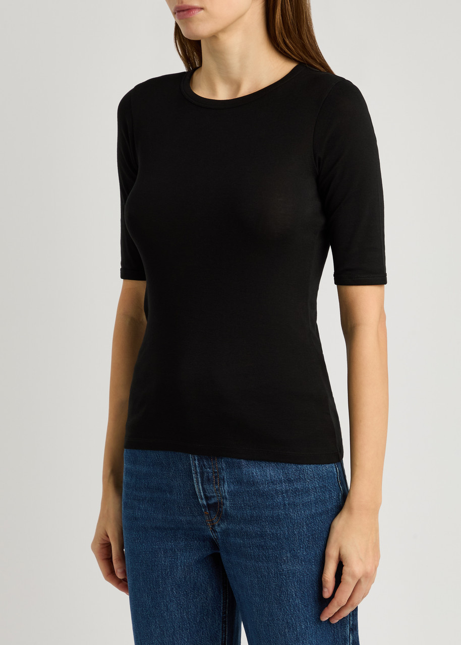 Flore Flore Anna Cotton T-shirt In Black