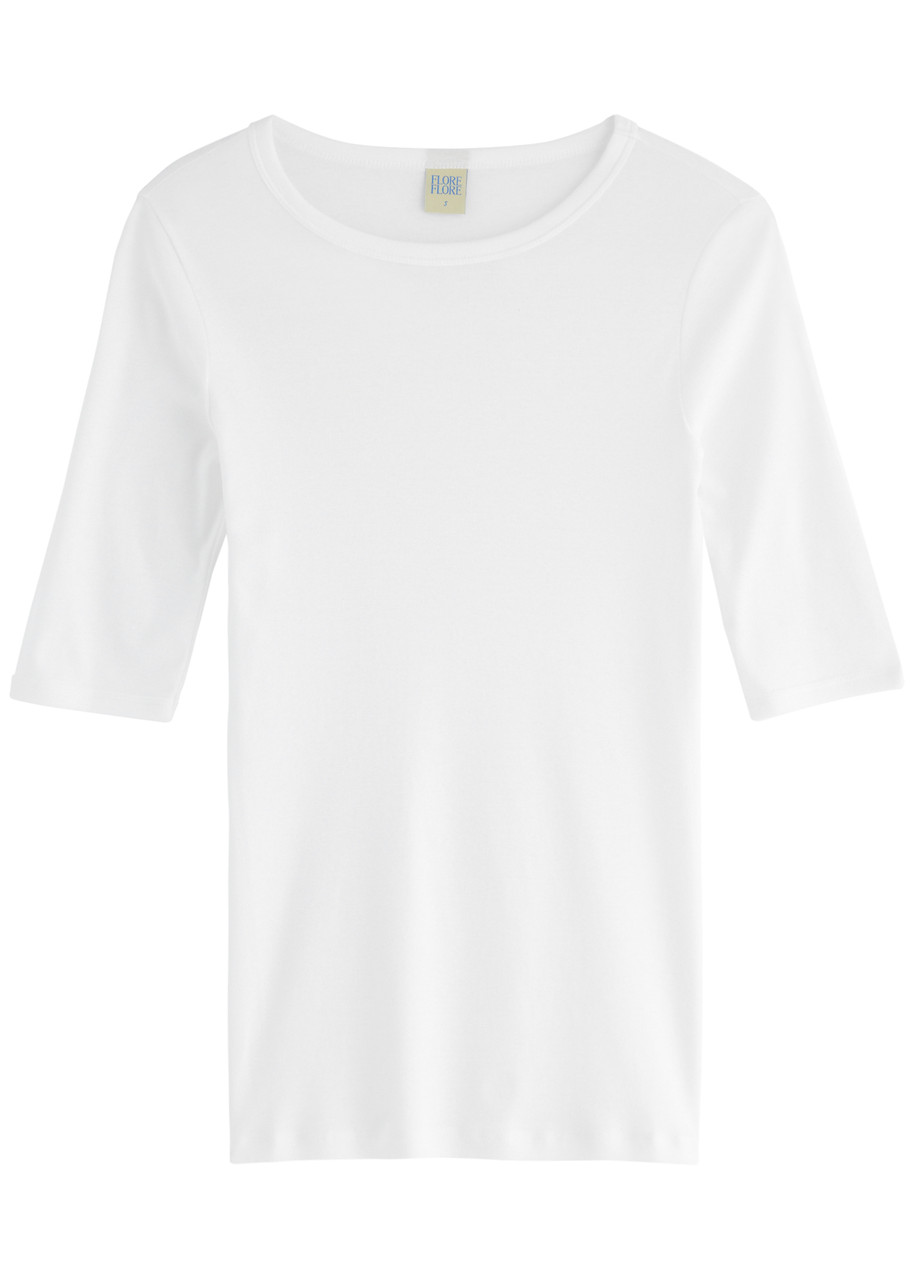 Flore Flore Anna Cotton T-shirt - White - L (UK14 / L)