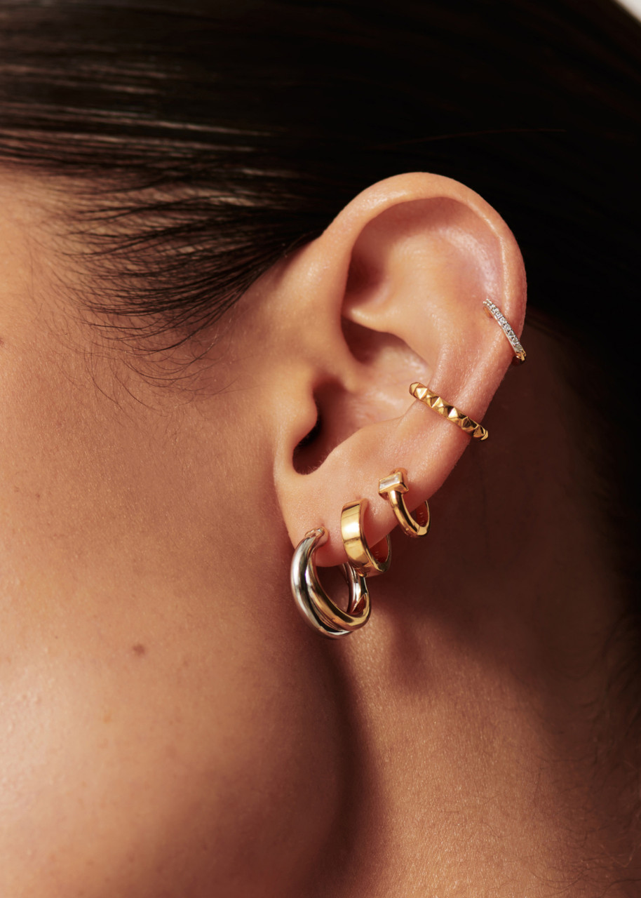 Missoma X Lucy Williams Entwine Small Hoop Earrings In Gold