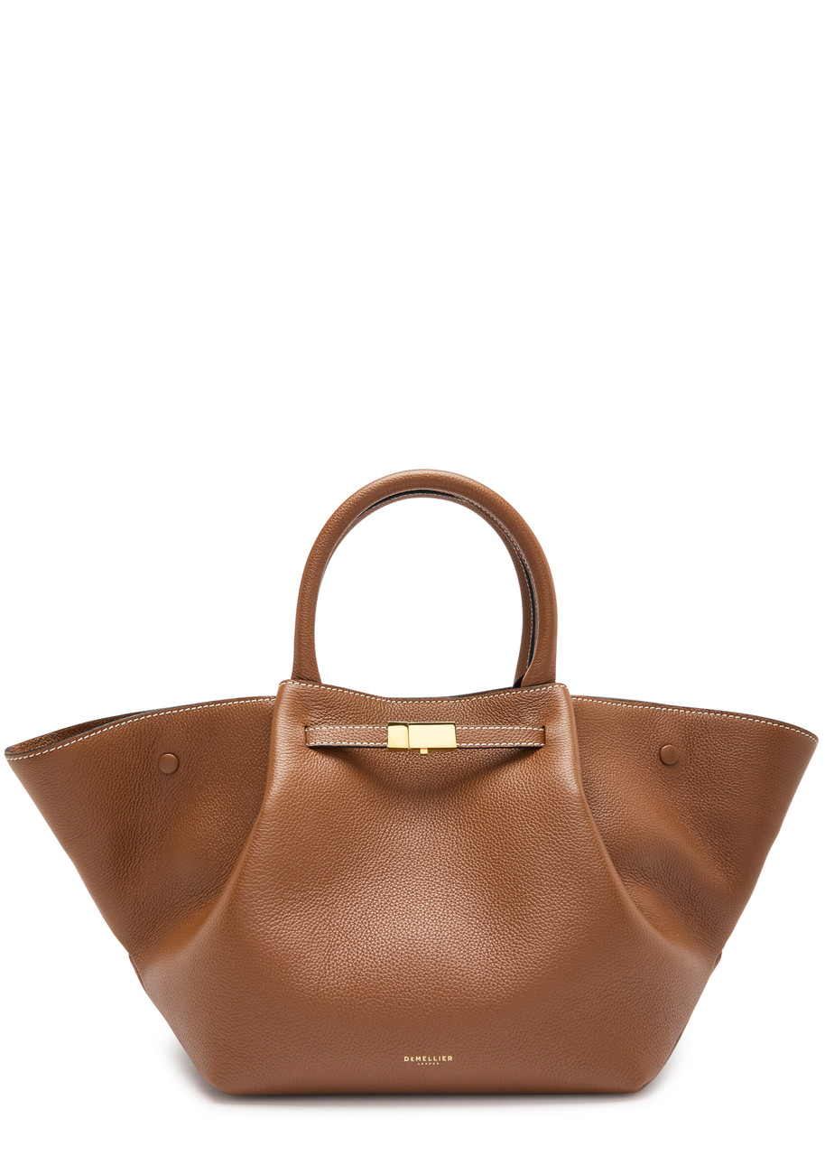 Demellier New York Midi Grained Leather Tote - Tan - One Size