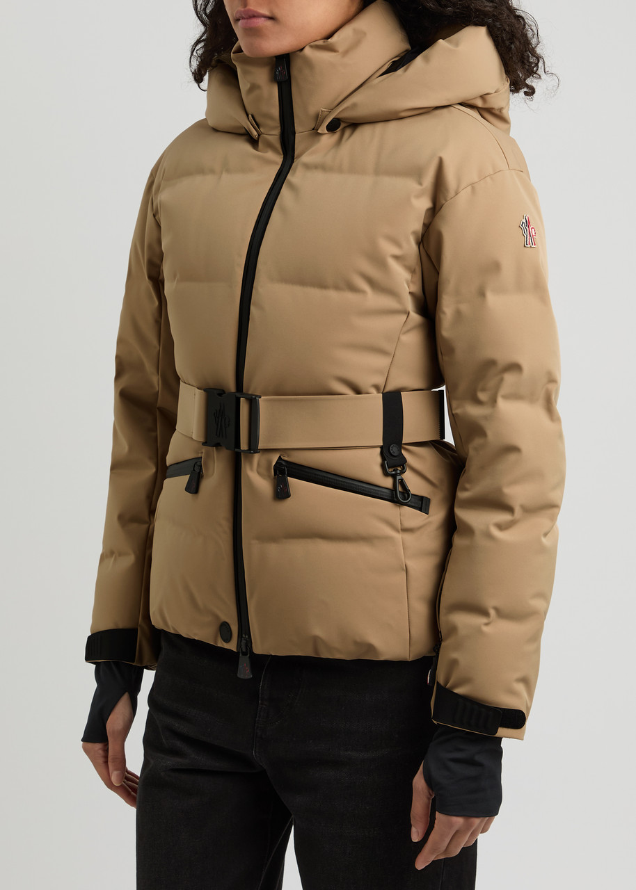 Moncler Tolima Quilted Hooded Shell Ski Jacket In Beige