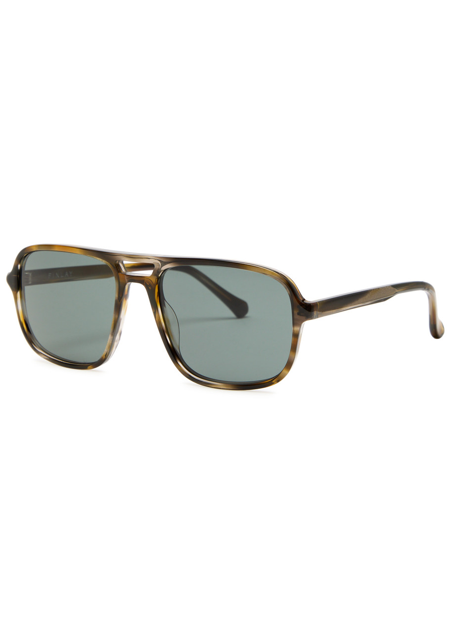 Finlay & CO. Ledbury Aviator-style Sunglasses - Green - One Size