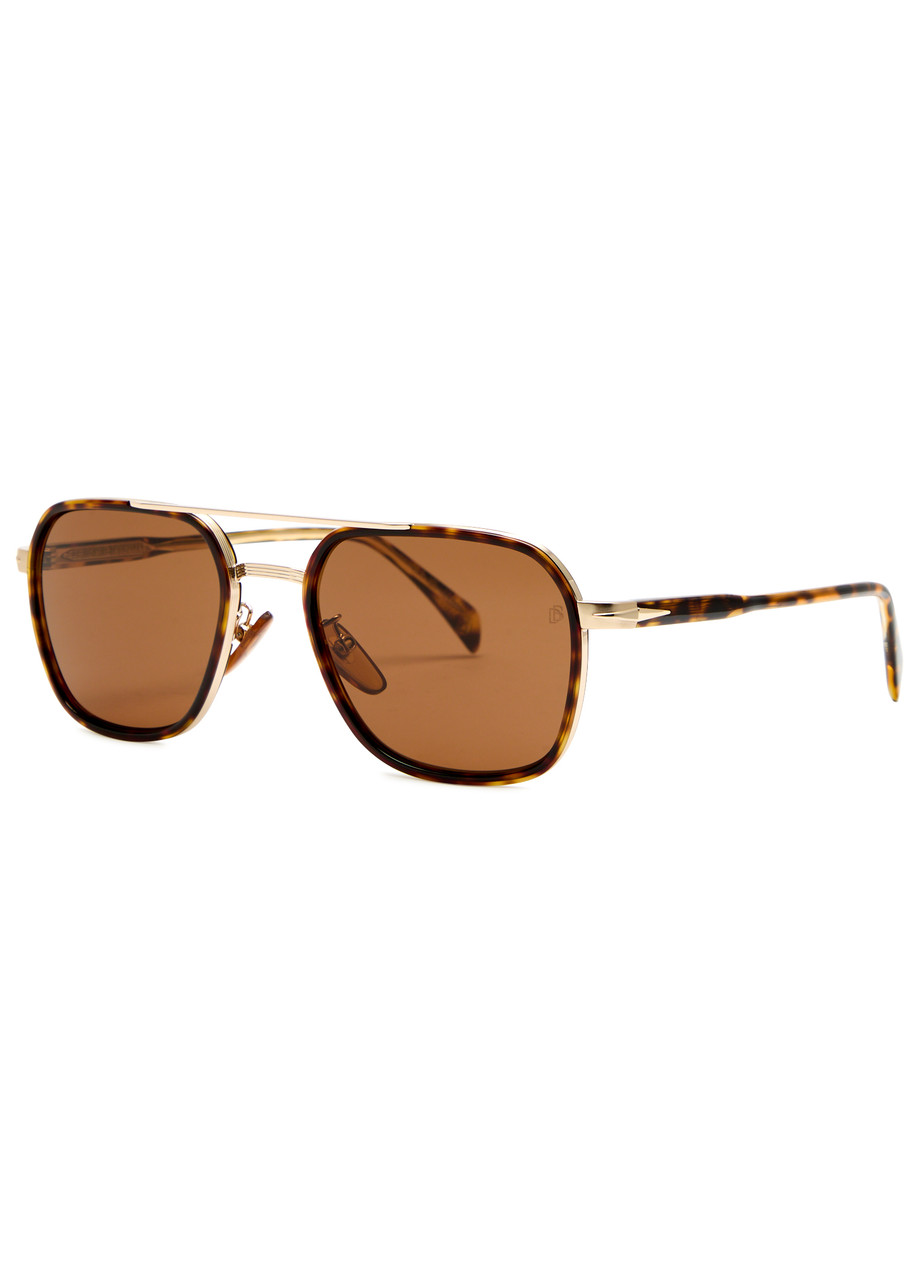 David Beckham Aviator-style Sunglasses - Brown Brown - One Size