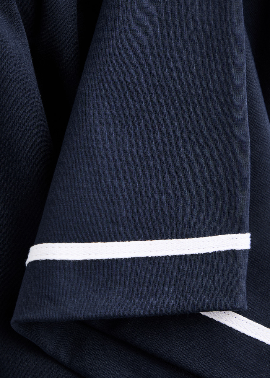 Polo Ralph Lauren Kids Logo-embroidered Jersey And Cotton Dress Set In Navy