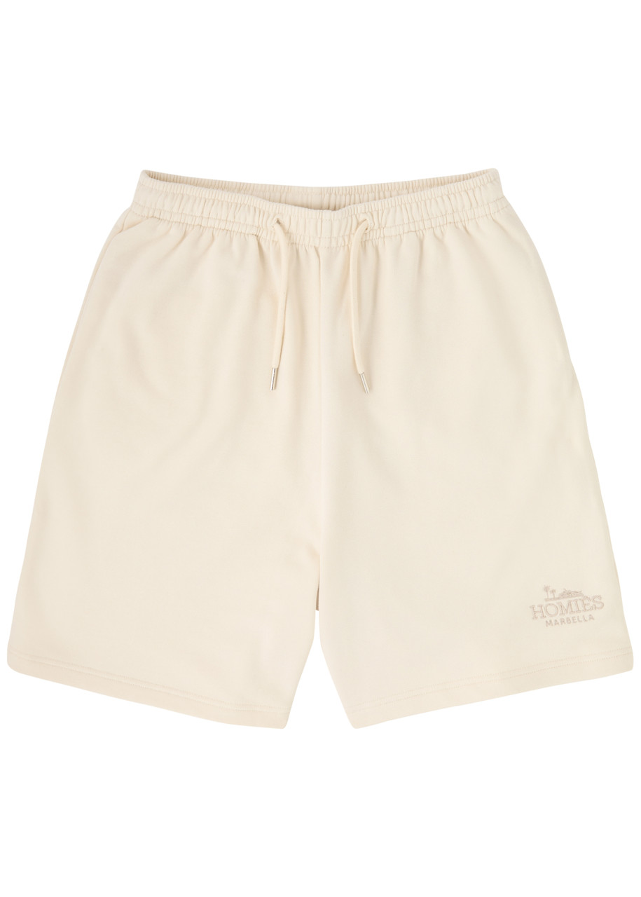 Homies Marbella Classic Logo-embroidered Cotton Shorts In Sand