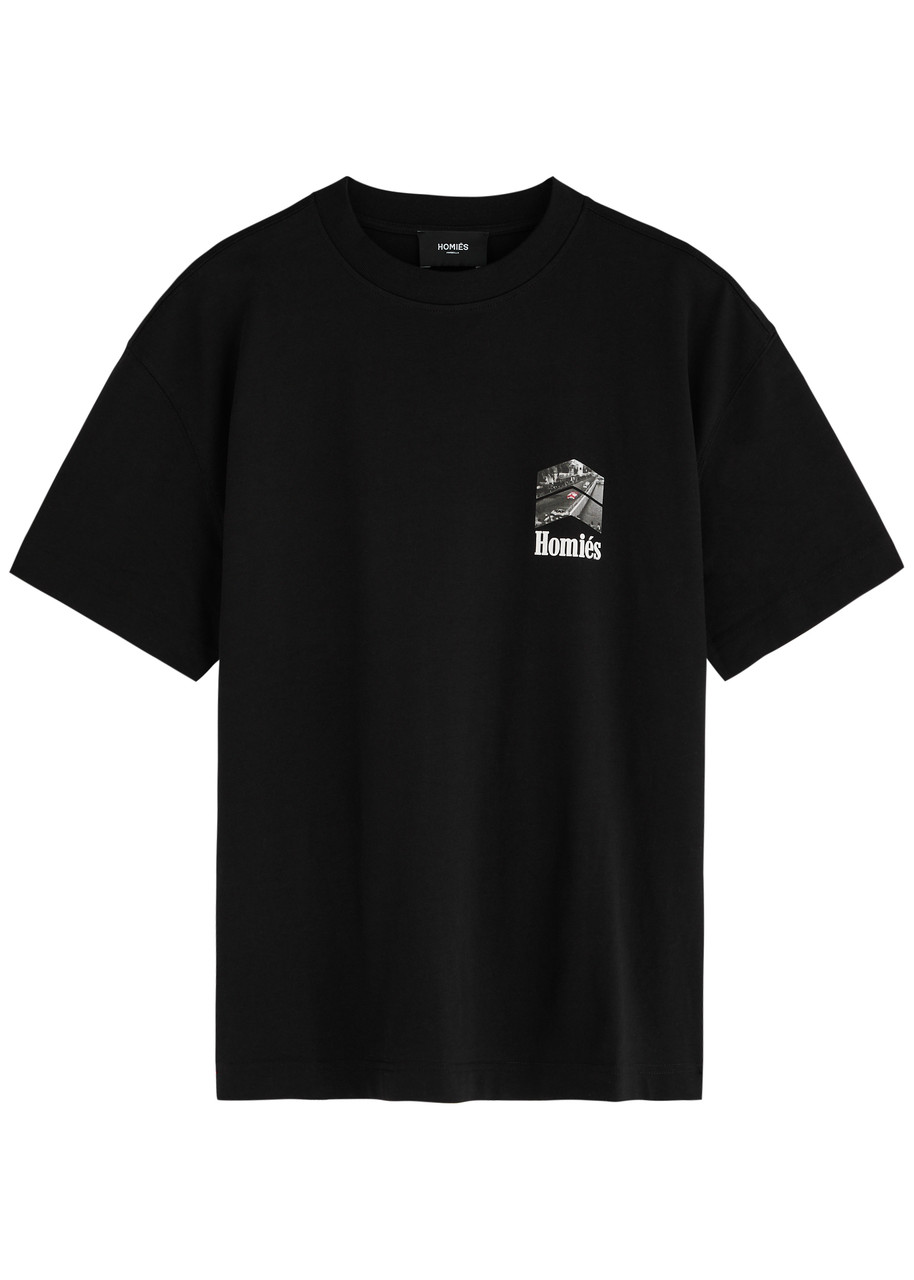 Homies Marbella Racing Special Edition Printed Cotton T-shirt In Black