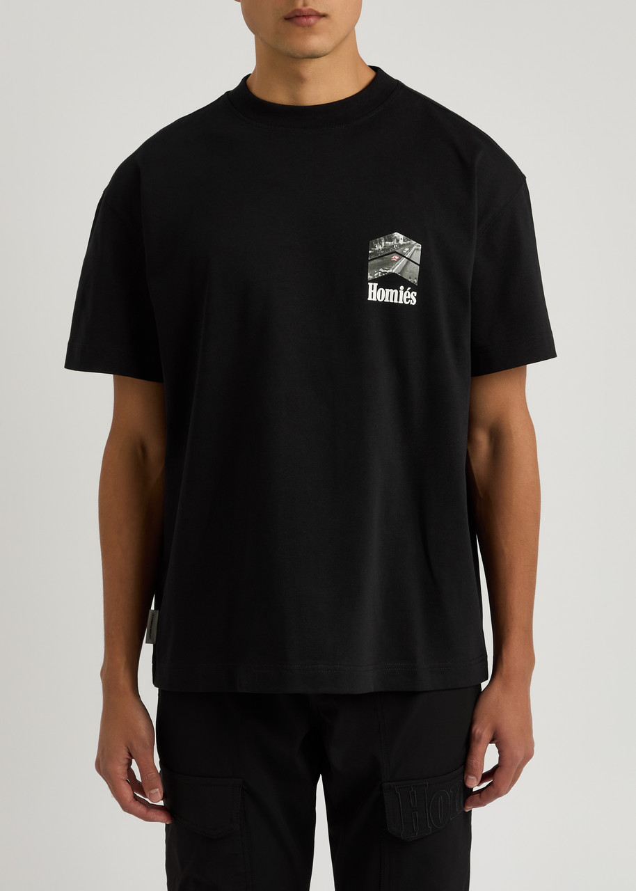 Homies Marbella Racing Special Edition Printed Cotton T-shirt In Black