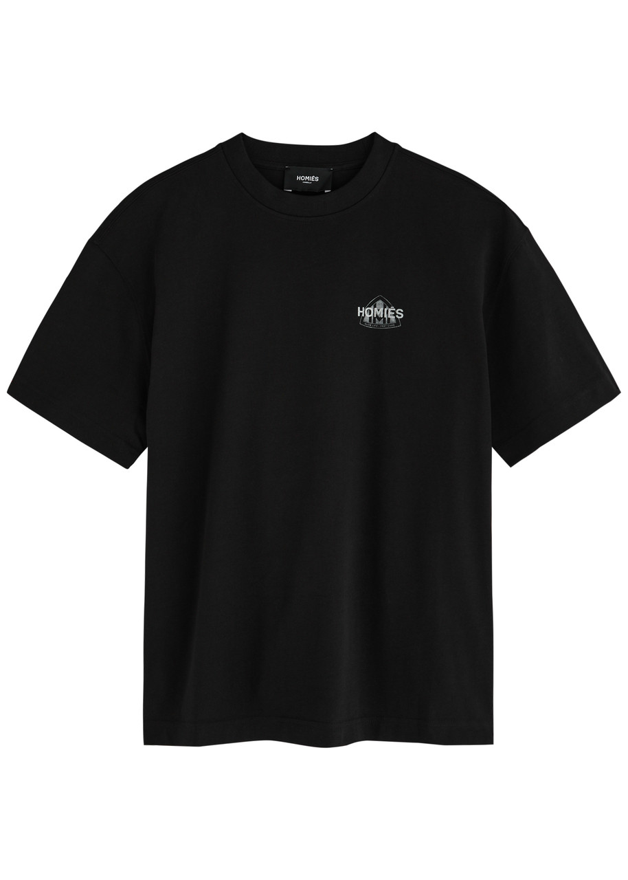 Homies Marbella Maymarb Printed Cotton T-shirt In Black
