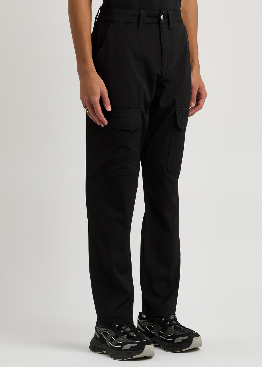 Homies Marbella Logo-embroidered Stretch-nylon Cargo Trousers In Black
