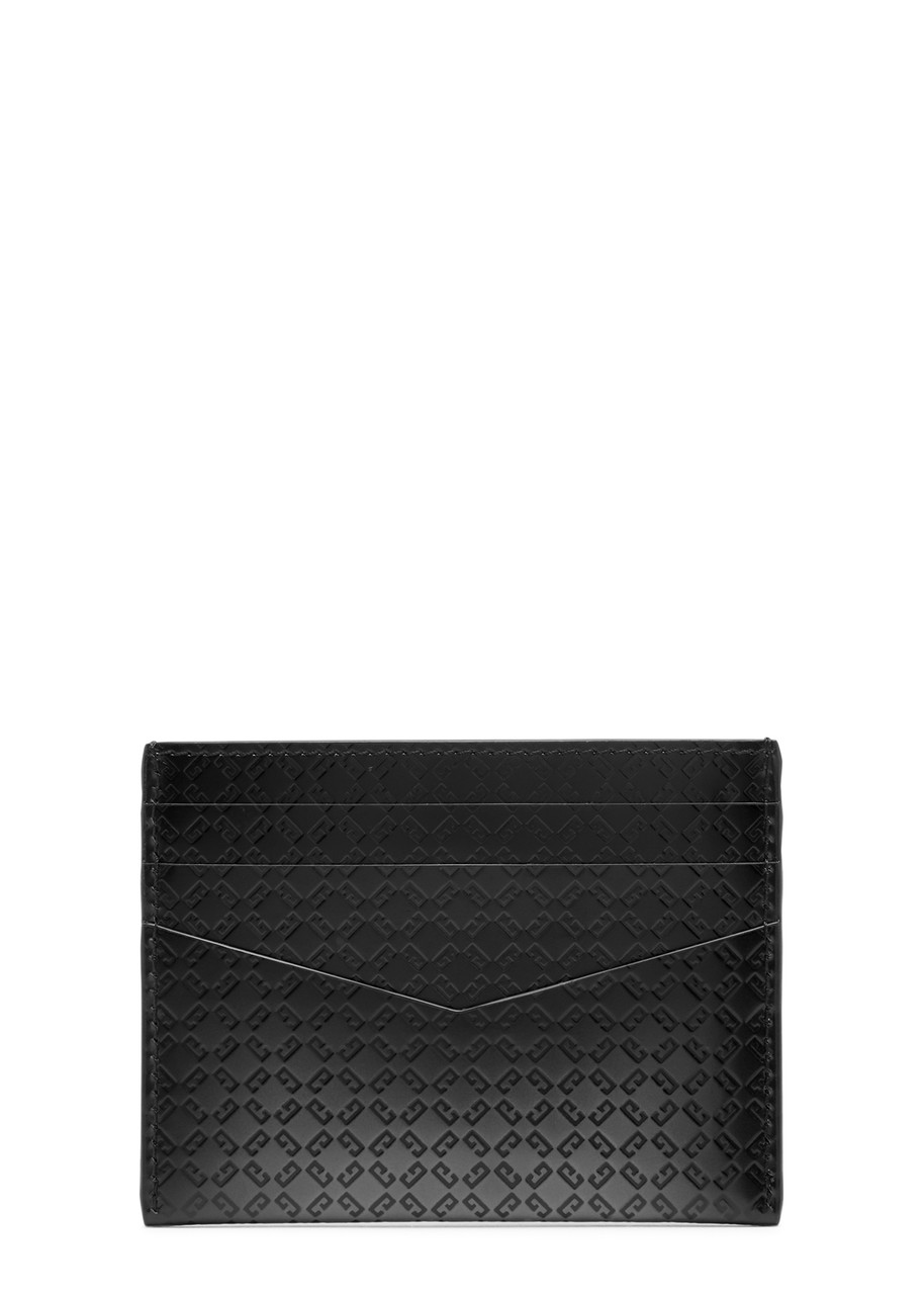 Givenchy Logo-monogrammed Leather Card Holder In Grey