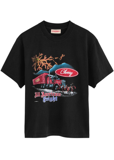 CHERRY LOS ANGELES ★ ダメージ加工 ロゴ刺繍 Tシャツ 29538_BLAC_1__97565.1736777711