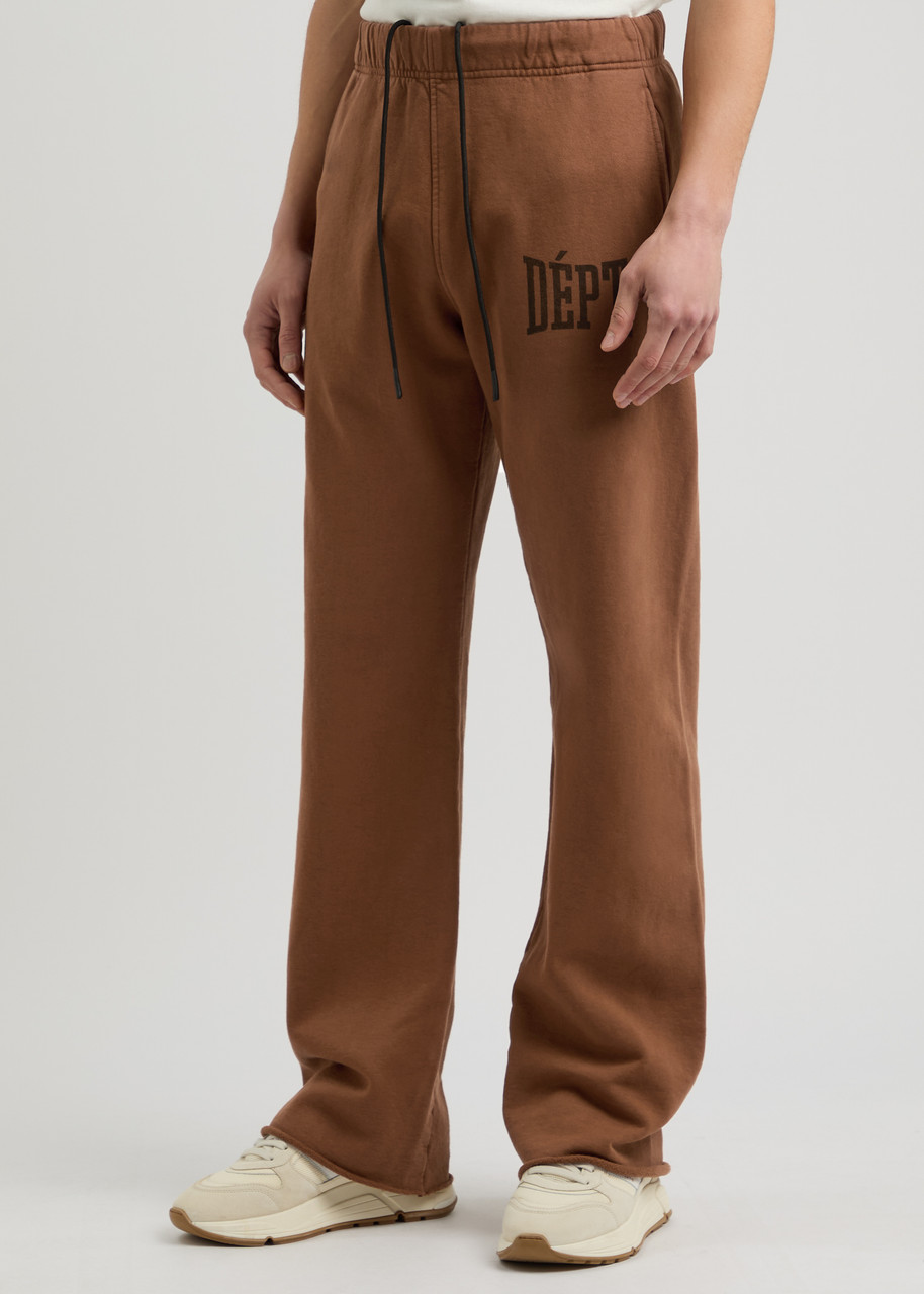 Gallery Dept. Logo-print Cotton Sweatpants In Brown