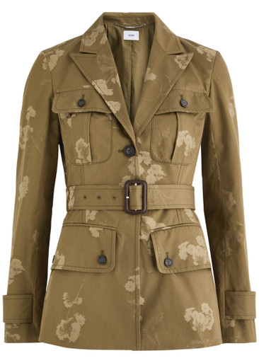 Jaquard Wrap Belted Blazer