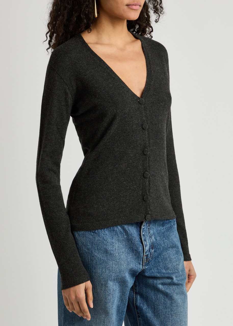 The Row Imperia Cashmere Cardigan In Black
