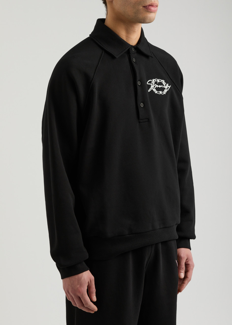  Givenchy Logo-embroidered Cotton Sweatshirt - Black - L 