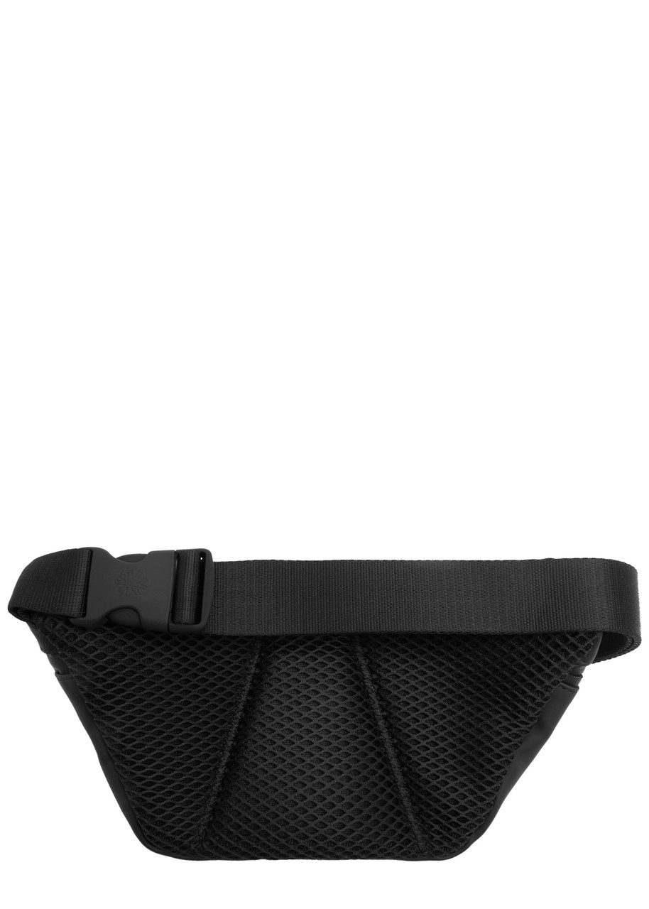 Rains Mini Rubberised Belt Bag In Black