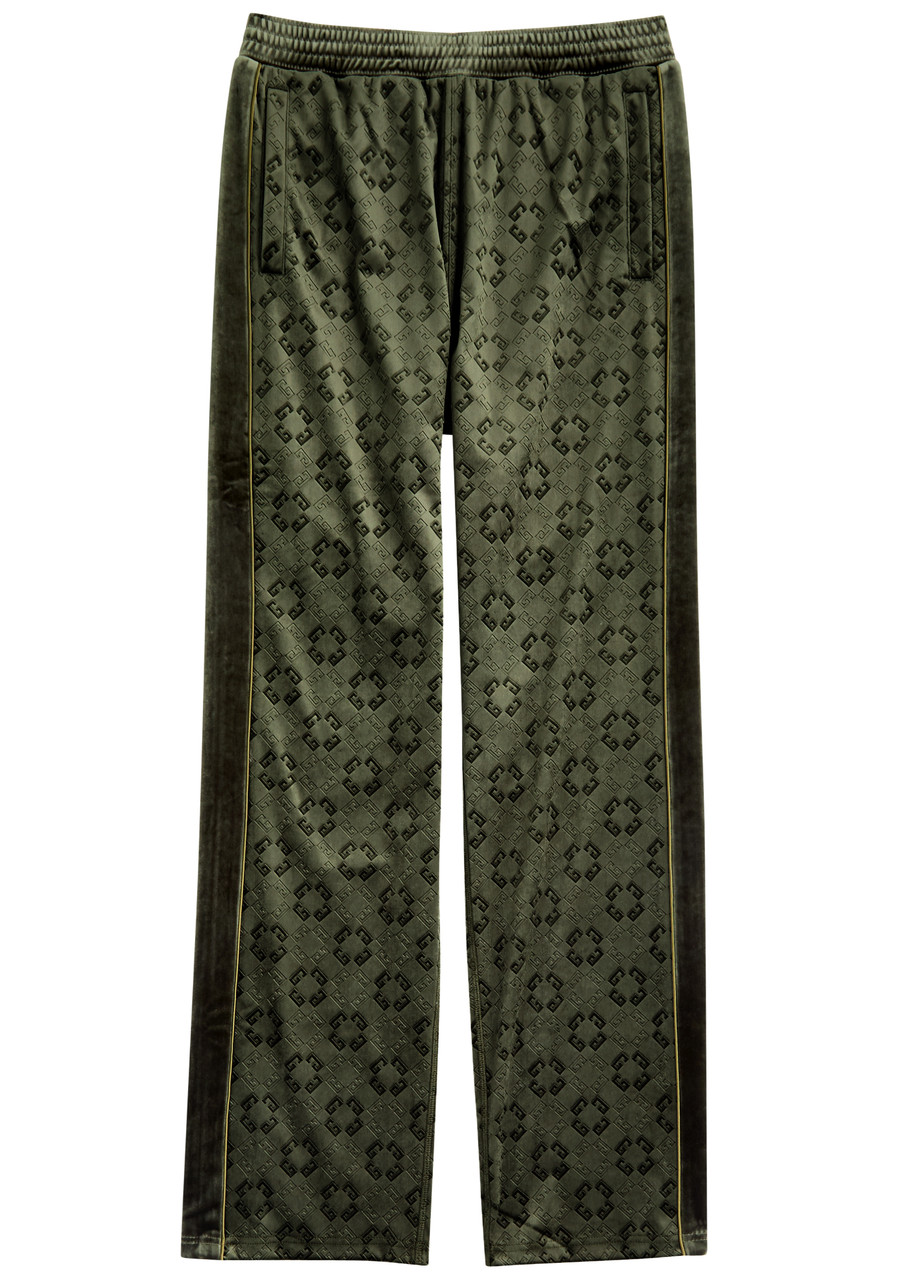 Givenchy Pantalon De Jogging En Velours Monogramme 72 In Green