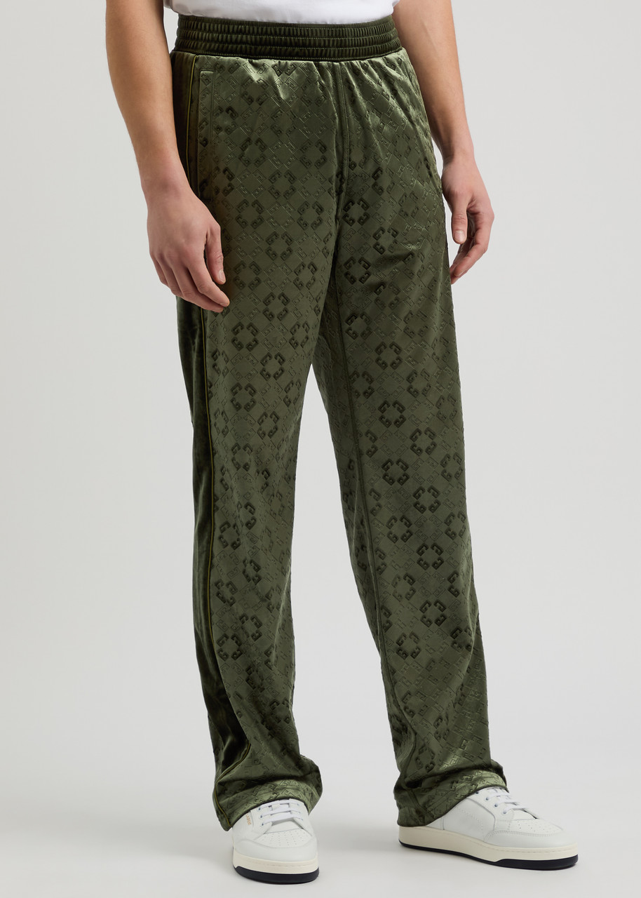 Givenchy Pantalon De Jogging En Velours Monogramme 72 In Green