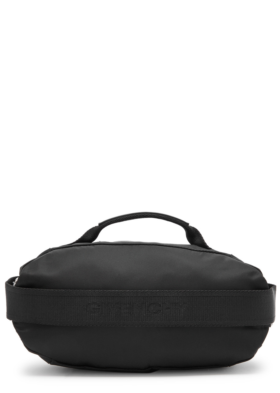 Givenchy G-zip Logo-print Nylon Belt Bag In Black