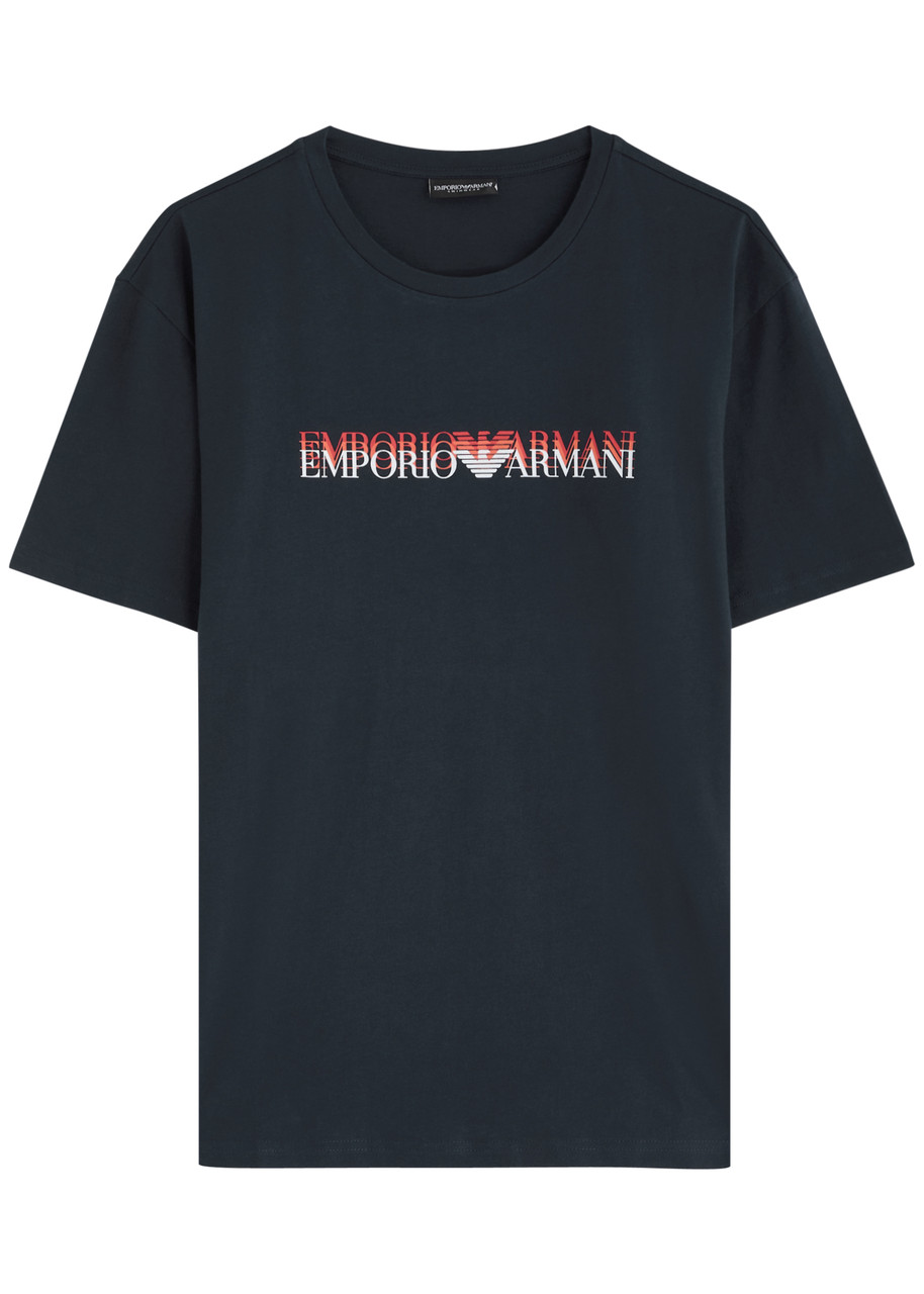 Emporio Armani Logo-print Cotton T-shirt – Blue – M