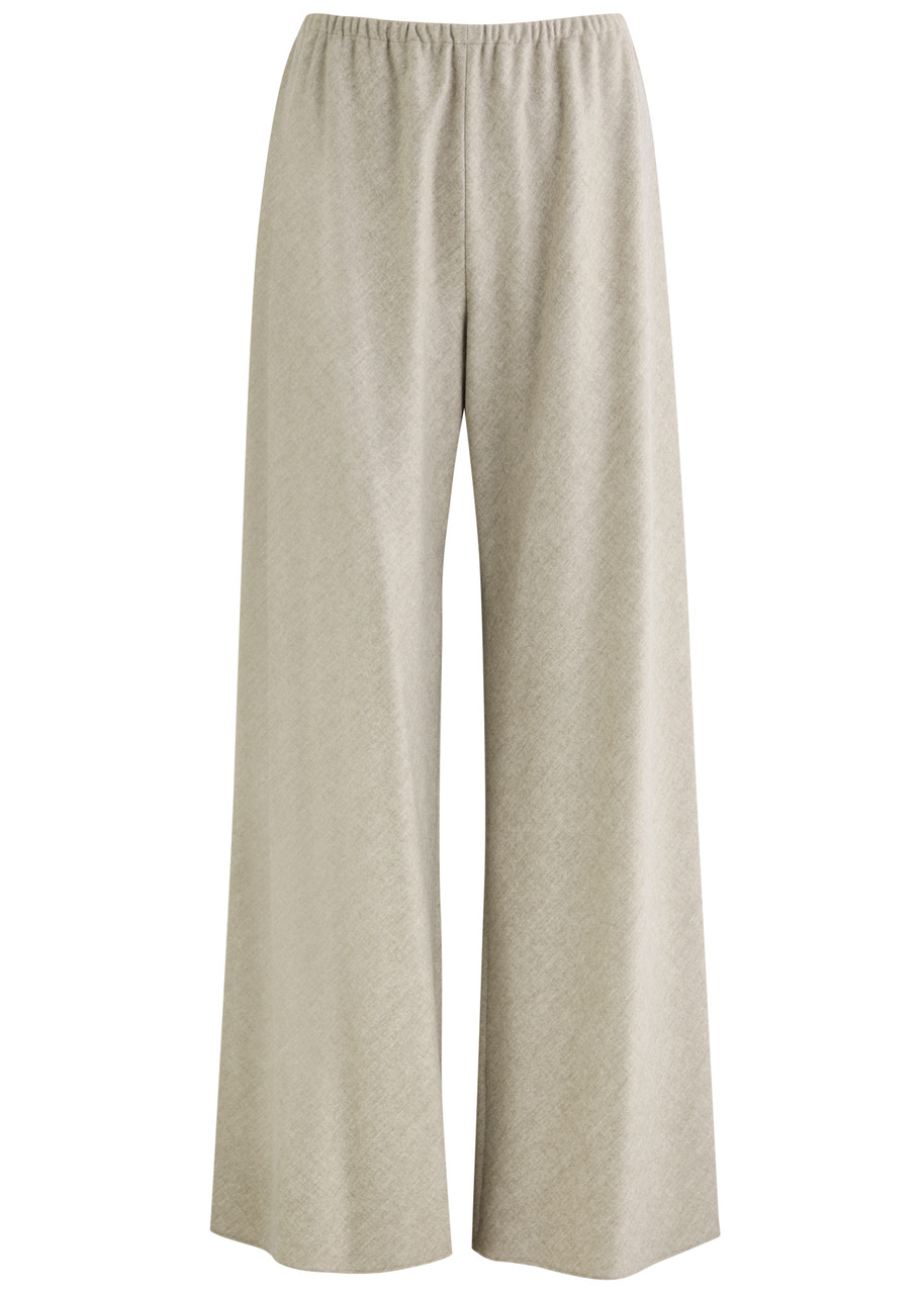 The Row Wool And Cashmere Blended Gala Trousers In Natural