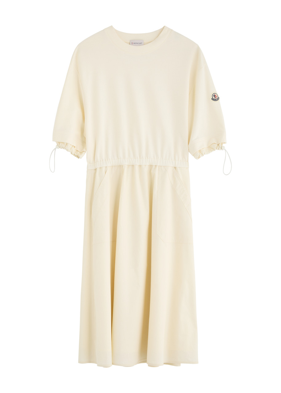 moncler midi dress Moncler Short-Sleeve Nylon Midi Dress
