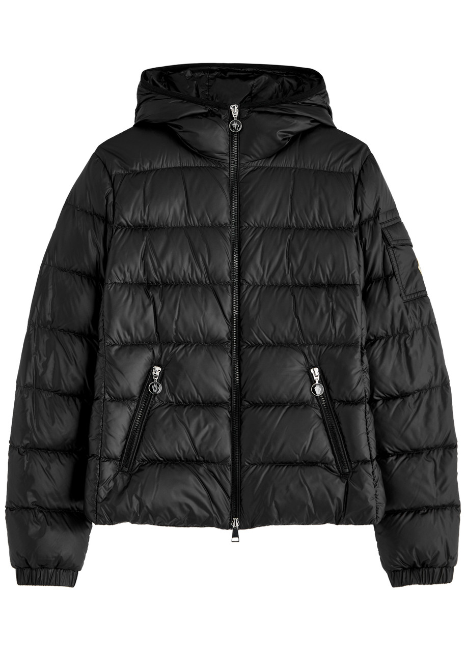 Moncler Gles Hooded Quilted Shell Jacket - Black