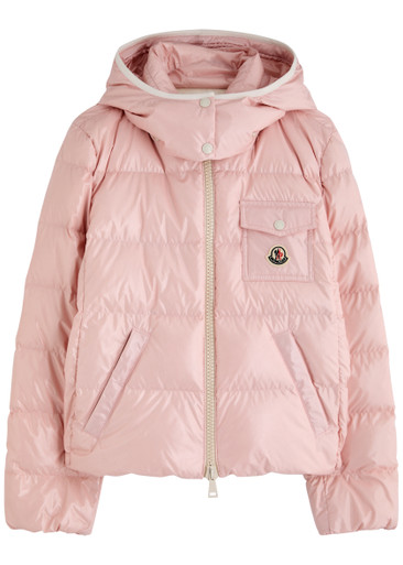MONCLER Andro hooded quilted glossed shell jacket | Harvey Nichols