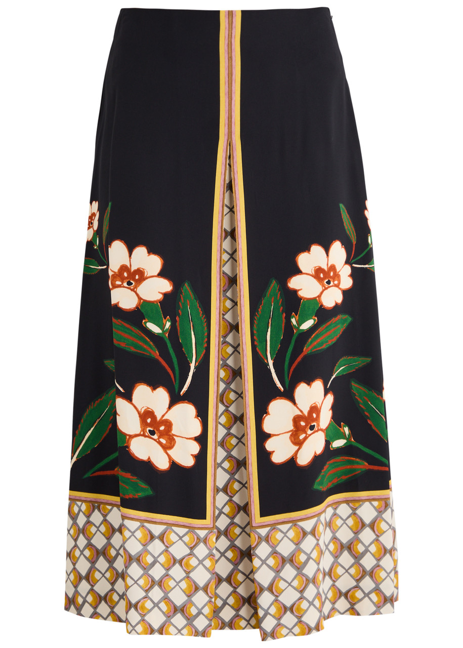 LA Double J Santa Monica Printed Midi Skirt - Multicoloured
