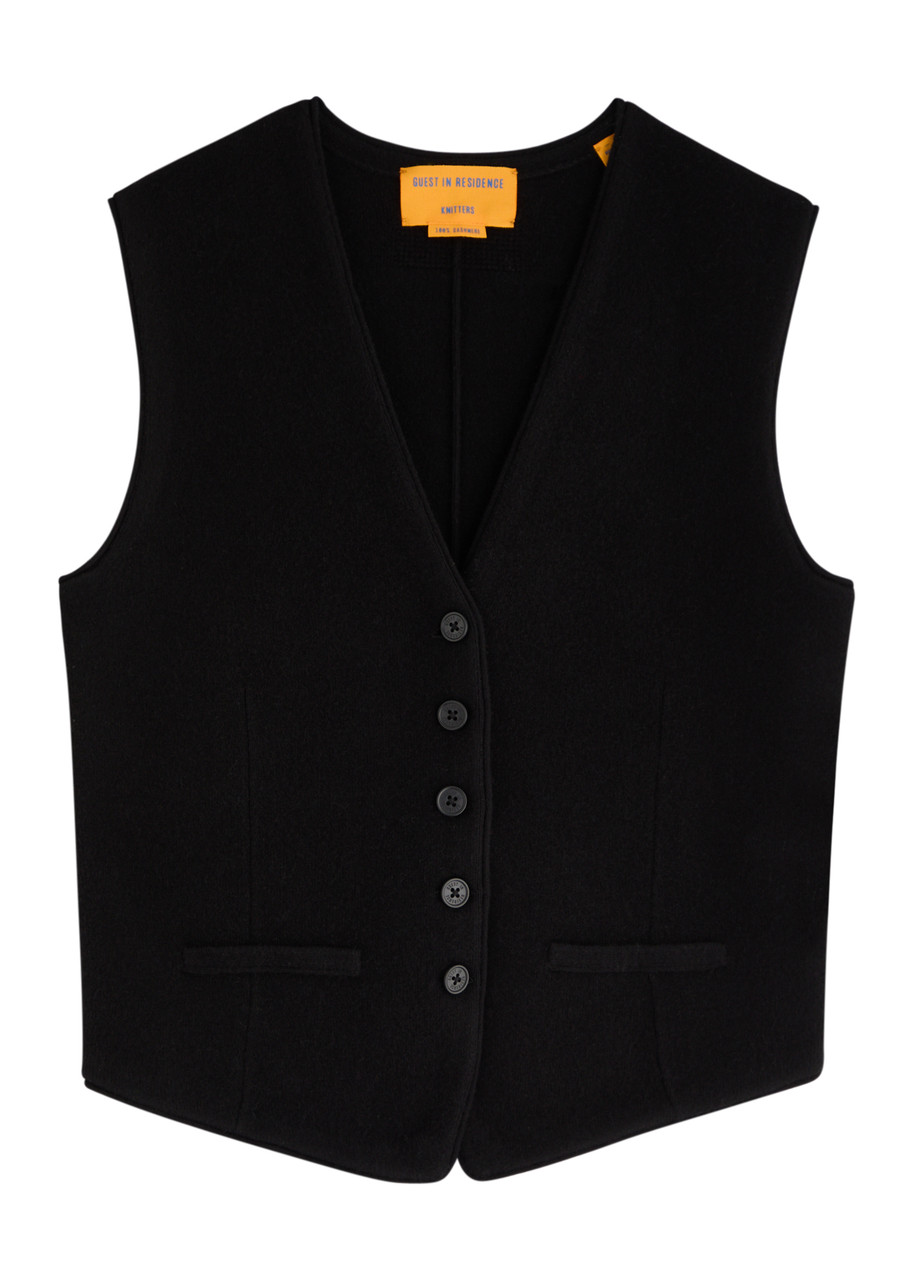 Guest In Residence Cashmere Vest - Black - S (UK8-10 / S)