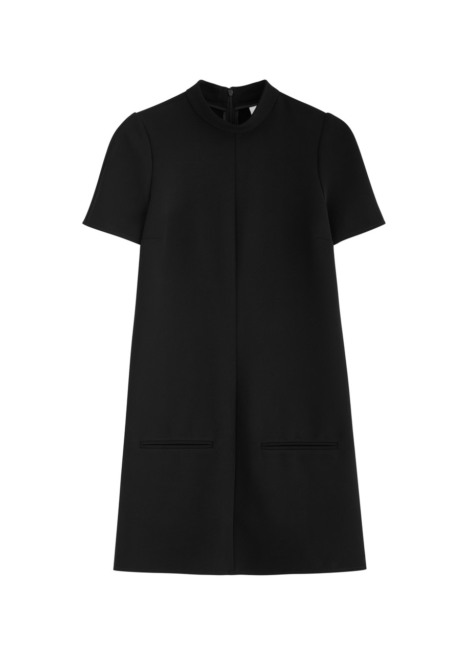 Courrèges Logo Crepe Mini Dress - Black - 36 (UK8 / S)
