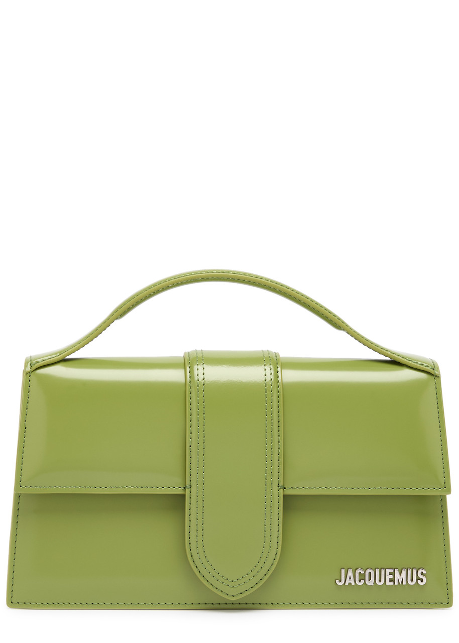 Jacquemus Le Grande Bambino Leather Top Handle Bag In Green