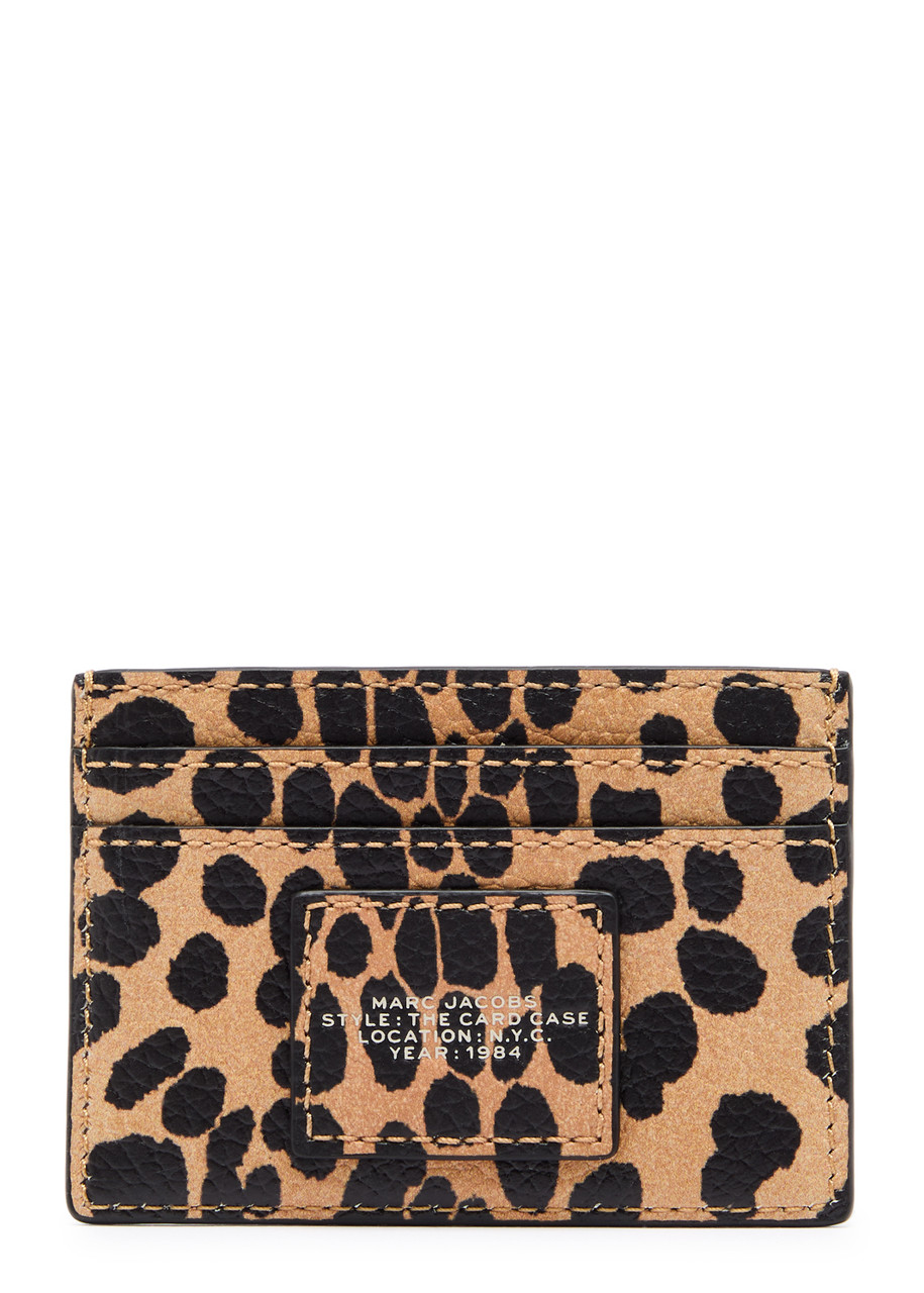Marc Jacobs The Card Case Printed Leather Card Holder In Animal Print