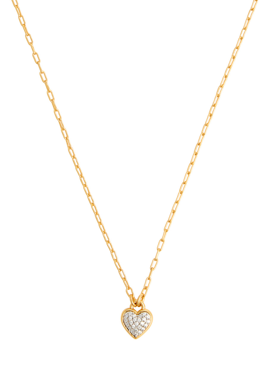 Kate Spade New York With All My Heart Crystal-embellished Necklace In Gold