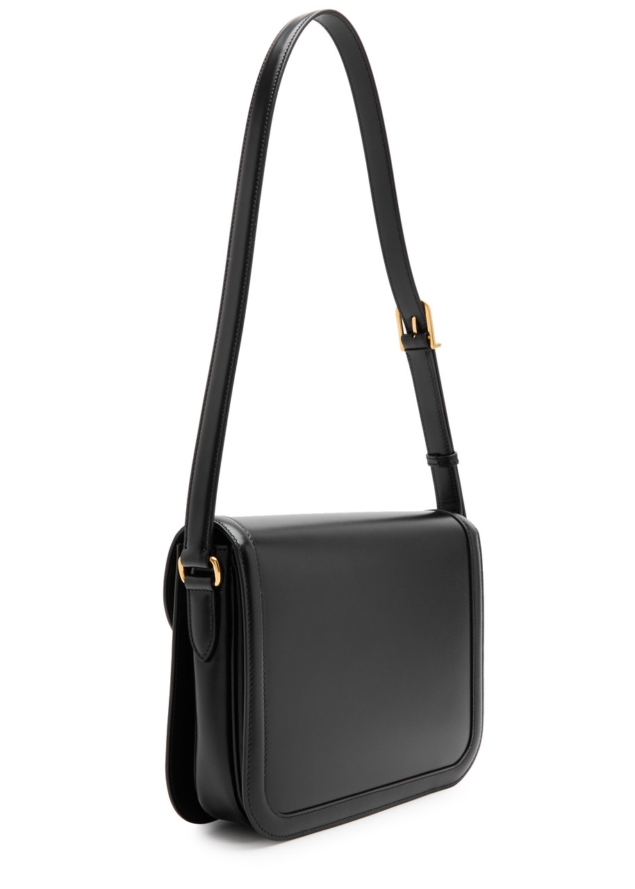 Valentino Garavani V-logo Leather Cross-body Bag In Black