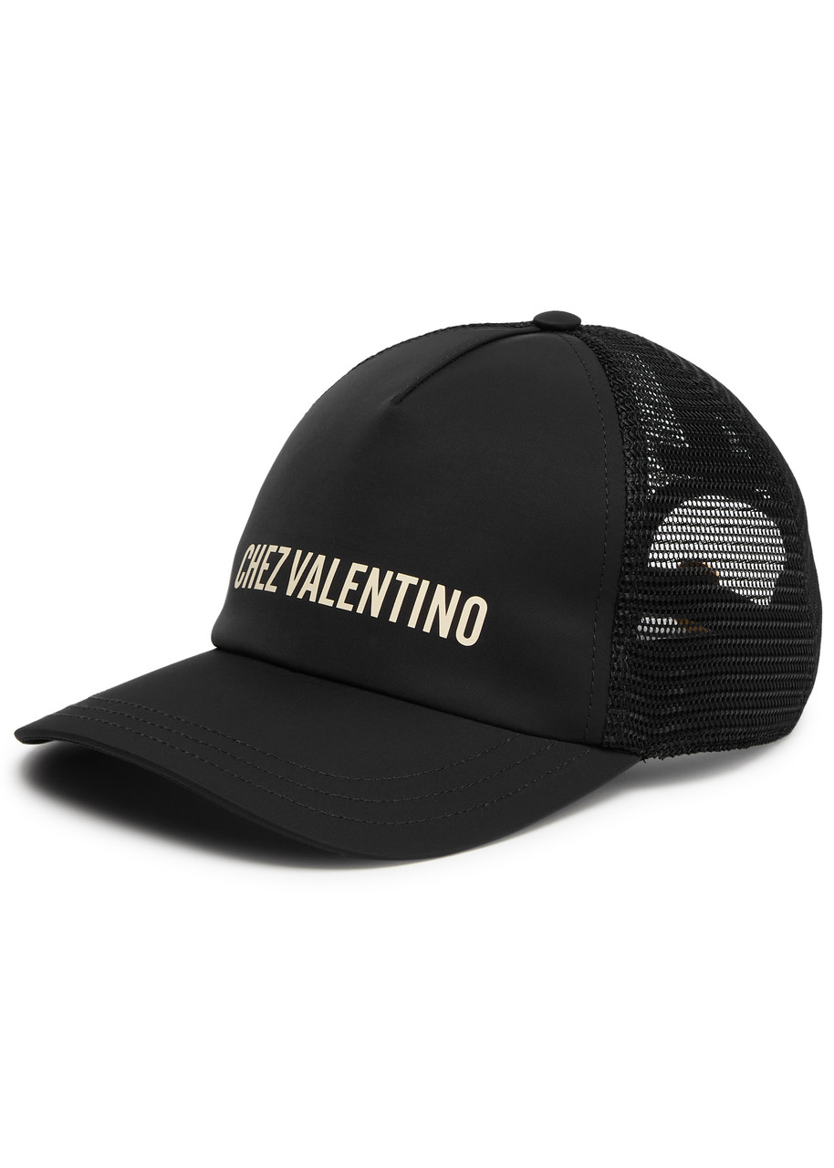 Valentino Garavani Logo-print Shell Trucker Cap In Black