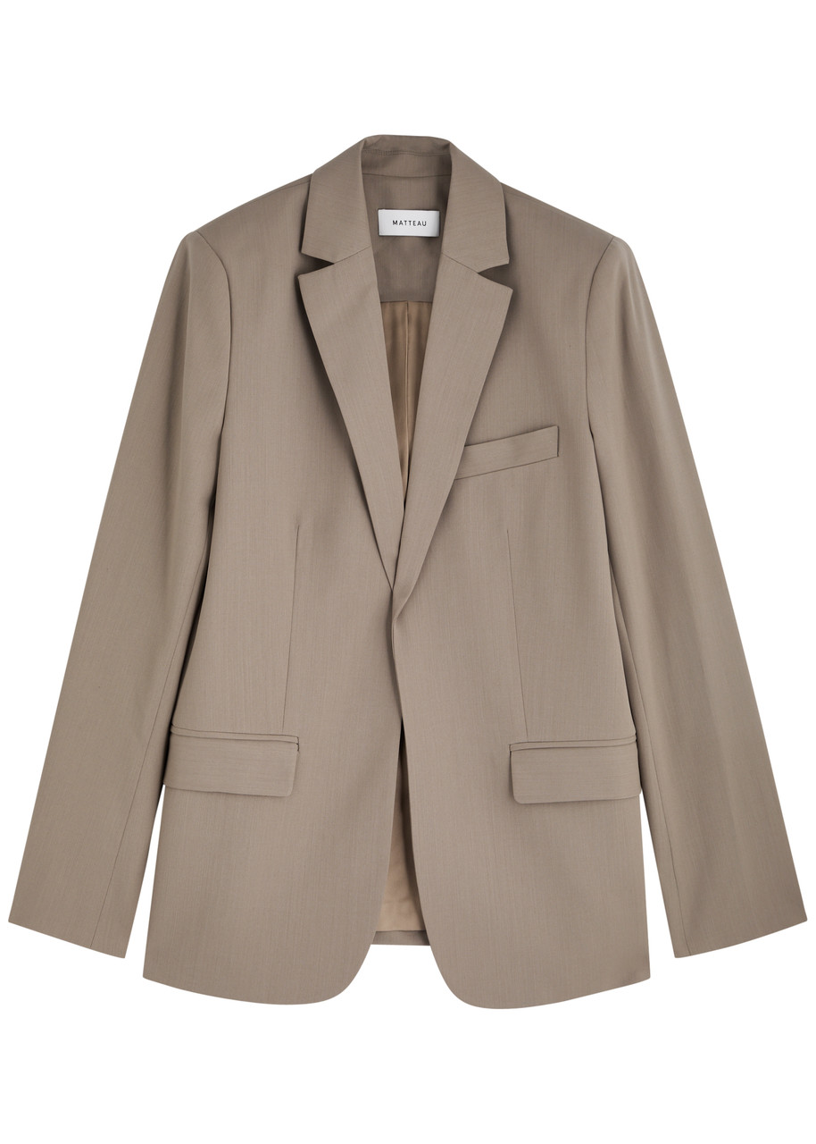 Matteau Wool-blend Blazer In Taupe