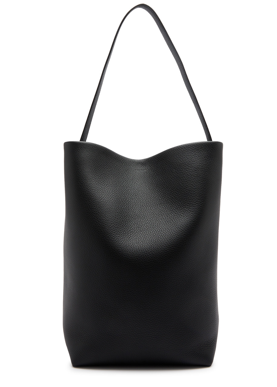 The Row Park Large Leather Tote - Black - One Size
