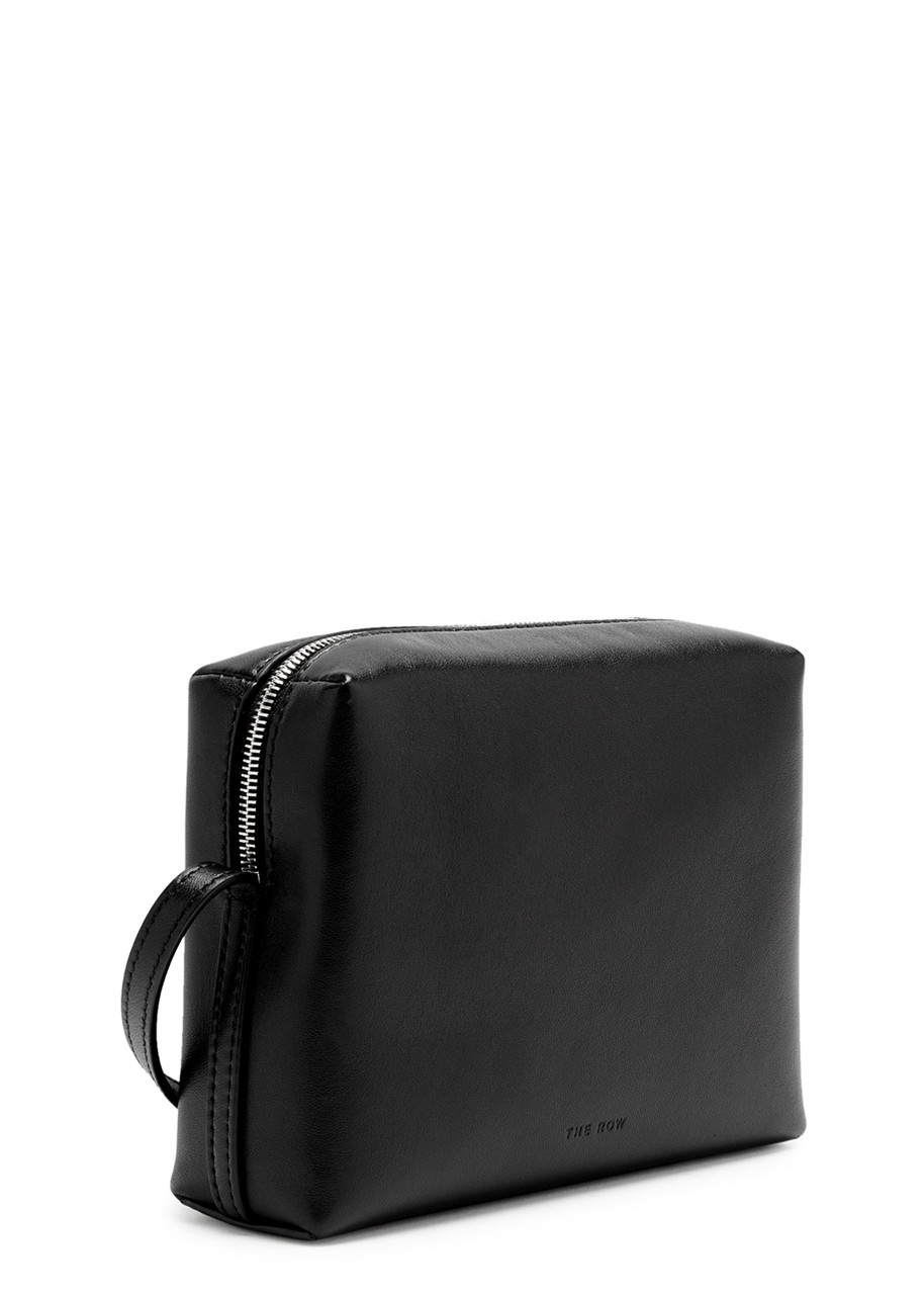 The Row Regent Leather Cross-body Bag In Black