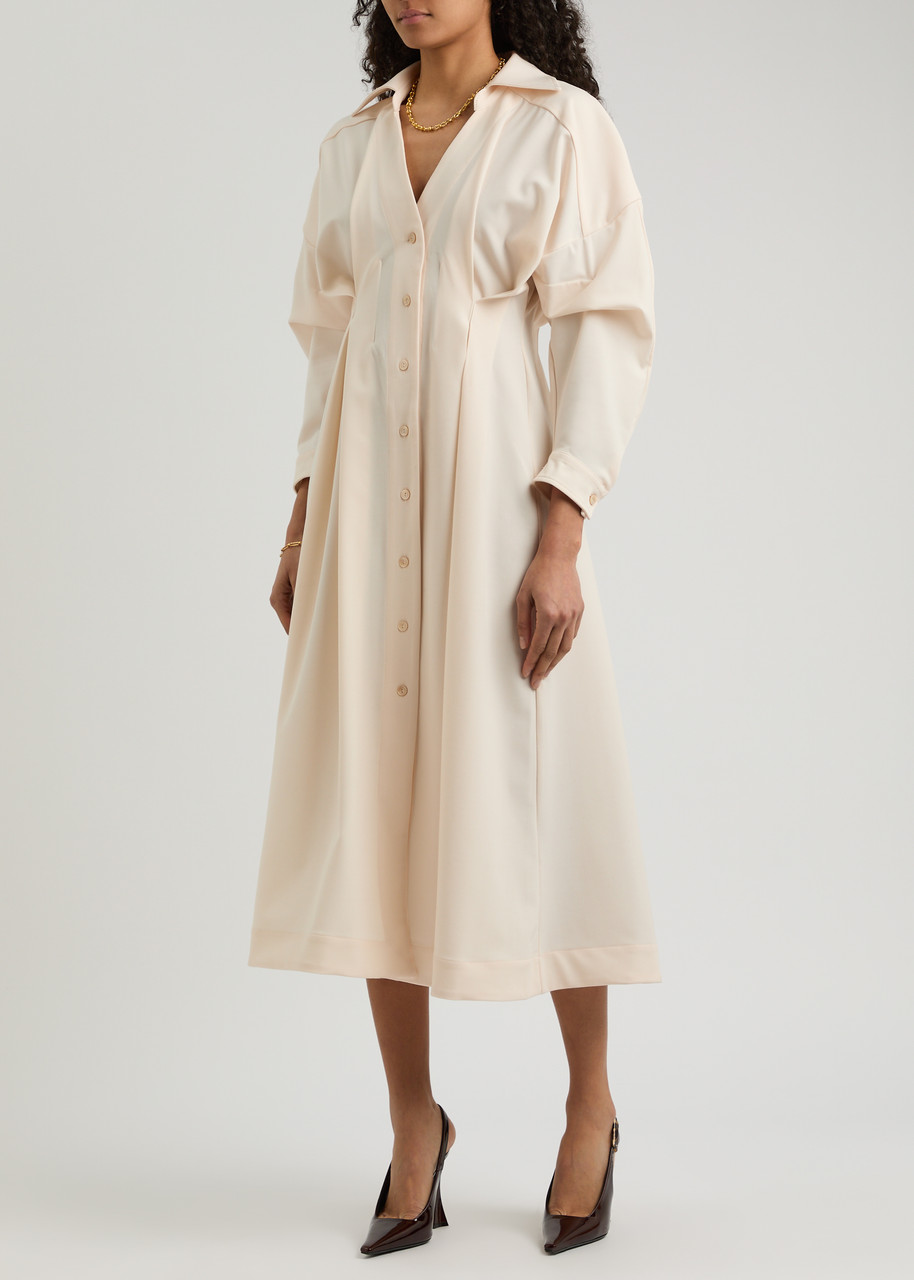Palmer Harding Palmer//harding Honesty Open Twill Maxi Dress In Ivory