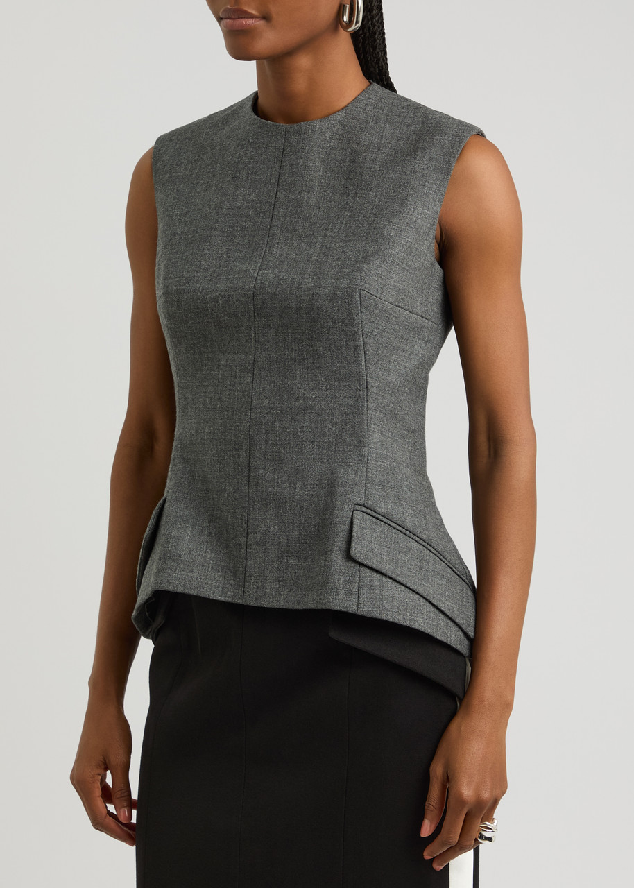Meryll Rogge Wool Top In Grey