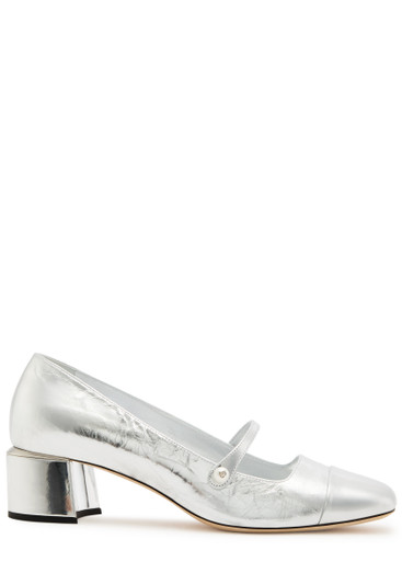 JIMMY CHOO Elisa 45 metallic leather pumps | Harvey Nichols