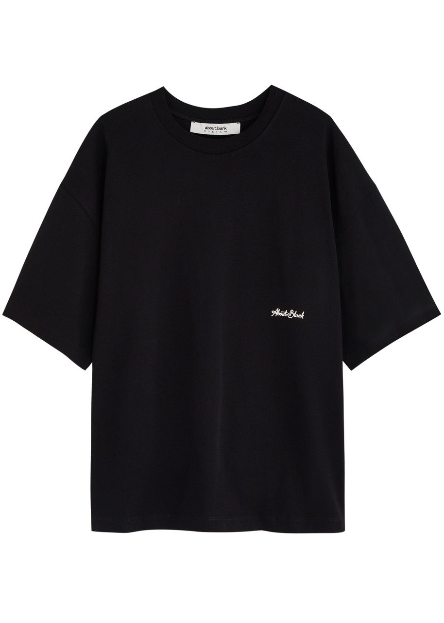ABOUT BLANK ABOUT BLANK BANNER LOGO-PRINT COTTON T-SHIRT